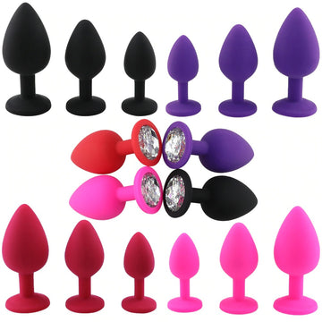 Unisex Silicone Butt Plug / Anal Plugs Sex Stopper in 3 Different Sizes / Adult Anal Trainer - EVE's SECRETS